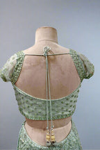 Mint Green Embroidered Lehenga with Intricate Pearl & Sequin Detailing