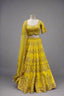 Sunshine Yellow Embroidered Lehenga with Intricate Floral Motifs