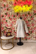 White chikenkari kurta