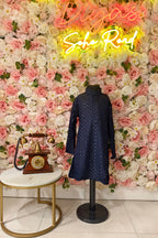 Navyblue Chikenkari Kurta