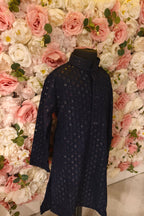 Navyblue Chikenkari Kurta