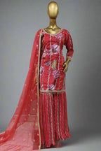 Thread work  black sharara suit