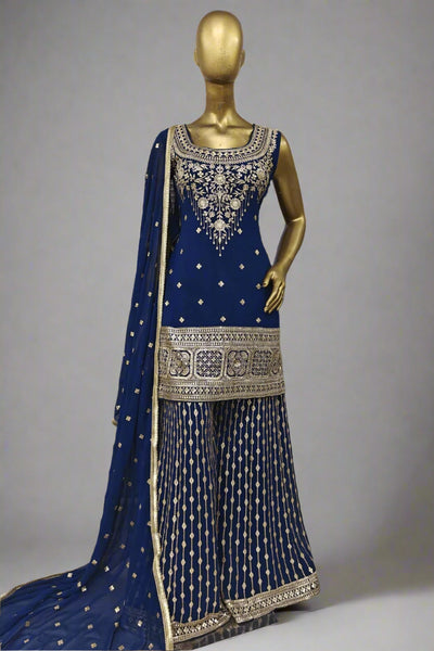 Gold work Sequins sharara suit