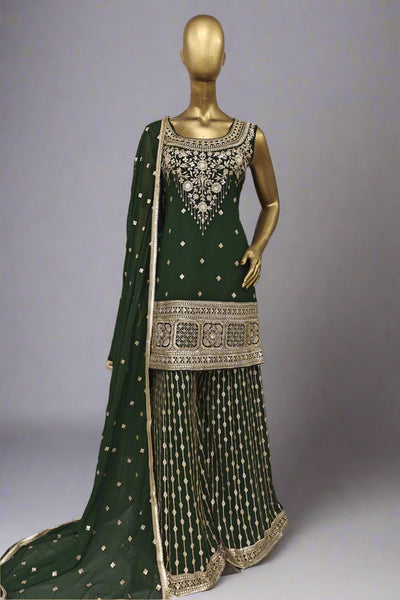 Gold work Sequins sharara suit