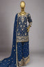 Stunning purple embroidered salwar suit with golden detailing