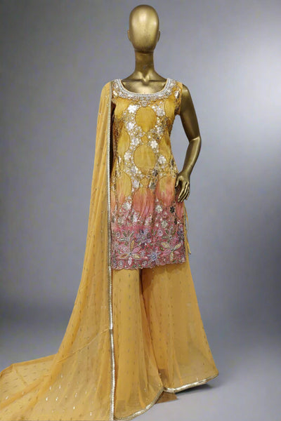 Classy sequins sharara suit with soft dupatta