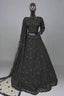 Classy Black lehenga with handwork sequins and  moti work