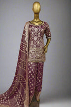 White banarasi  sharara suit