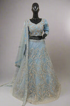 Classy sparkly pink lehenga with soft net dupatta