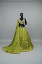 Classy pink lehenga with sequins work