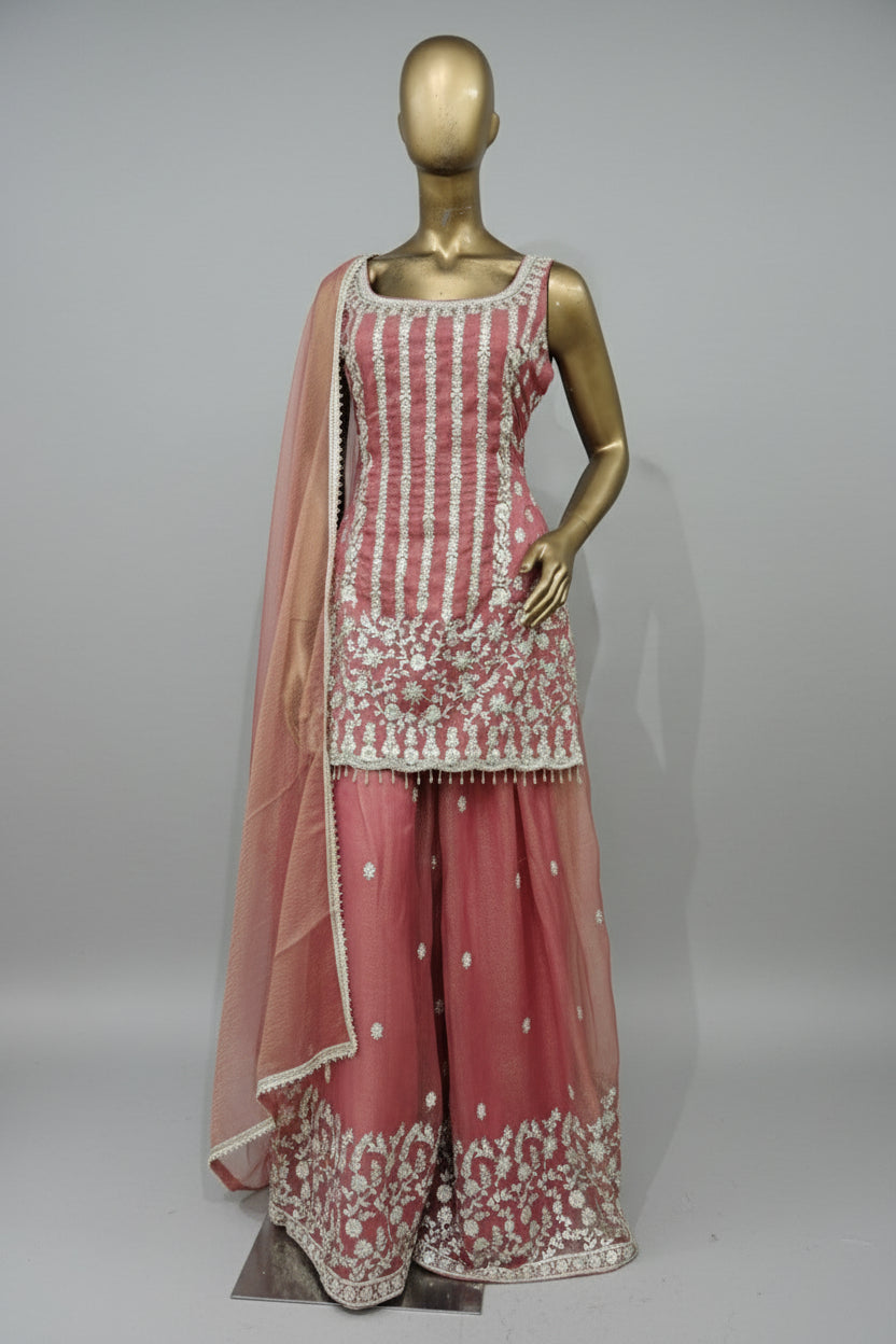 Sequins green work plazo