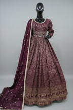 Mesmerizing orange sequins anarkali