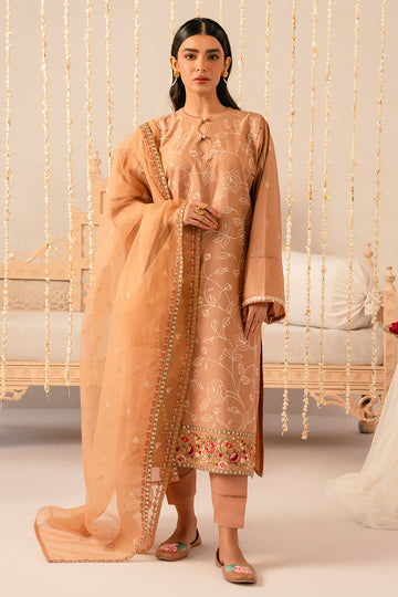 Cross Stitch | Mahiri Embroidered Lawn 24 | RUSTIC BROWN