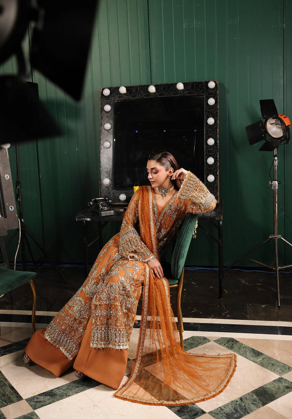 Elaf Premium | Stardom Formal Handwork 25 | ESH-09 SAFFRON