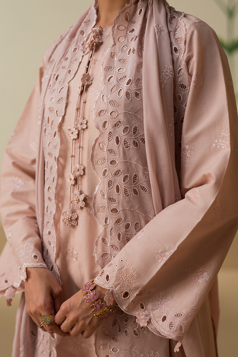 Cross Stitch | Chikankari Lawn 25 | PALE MAUVE