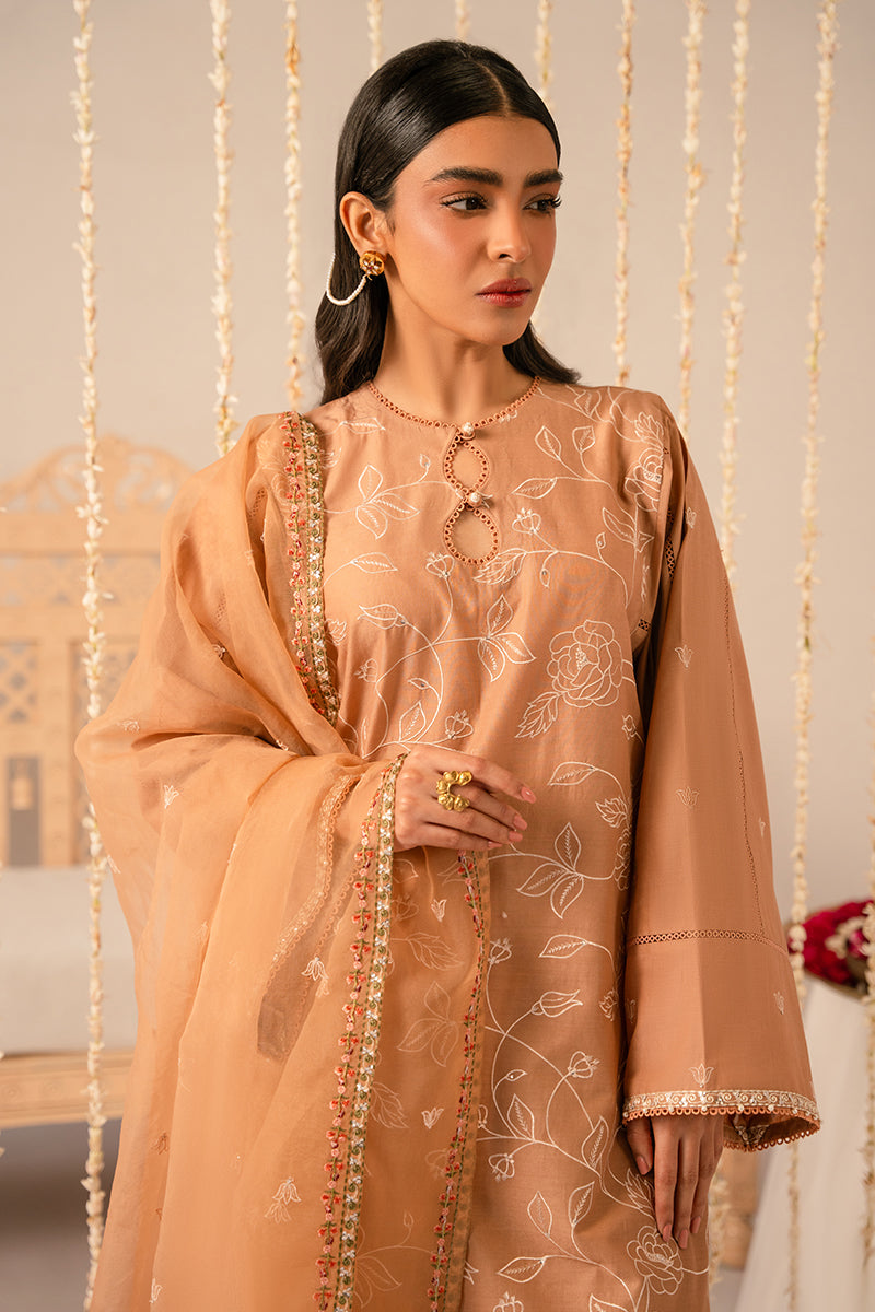 Cross Stitch | Mahiri Embroidered Lawn 24 | RUSTIC BROWN