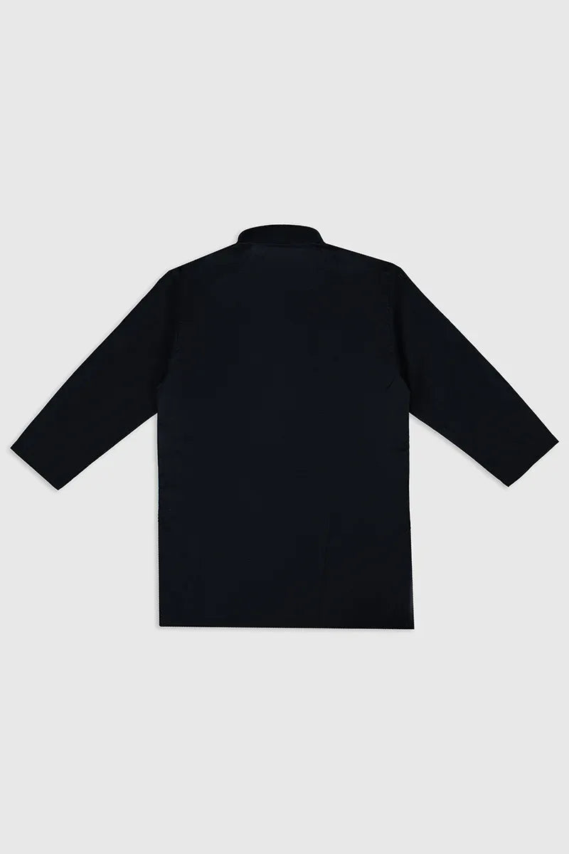 Black Soft Cotton Kurta Trouser - Kids
