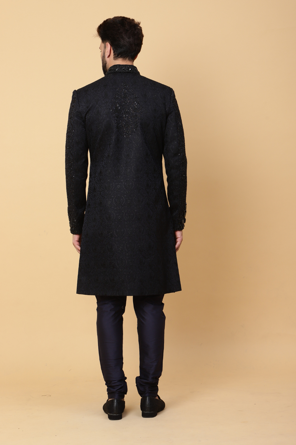 Modern Black Sherwani
