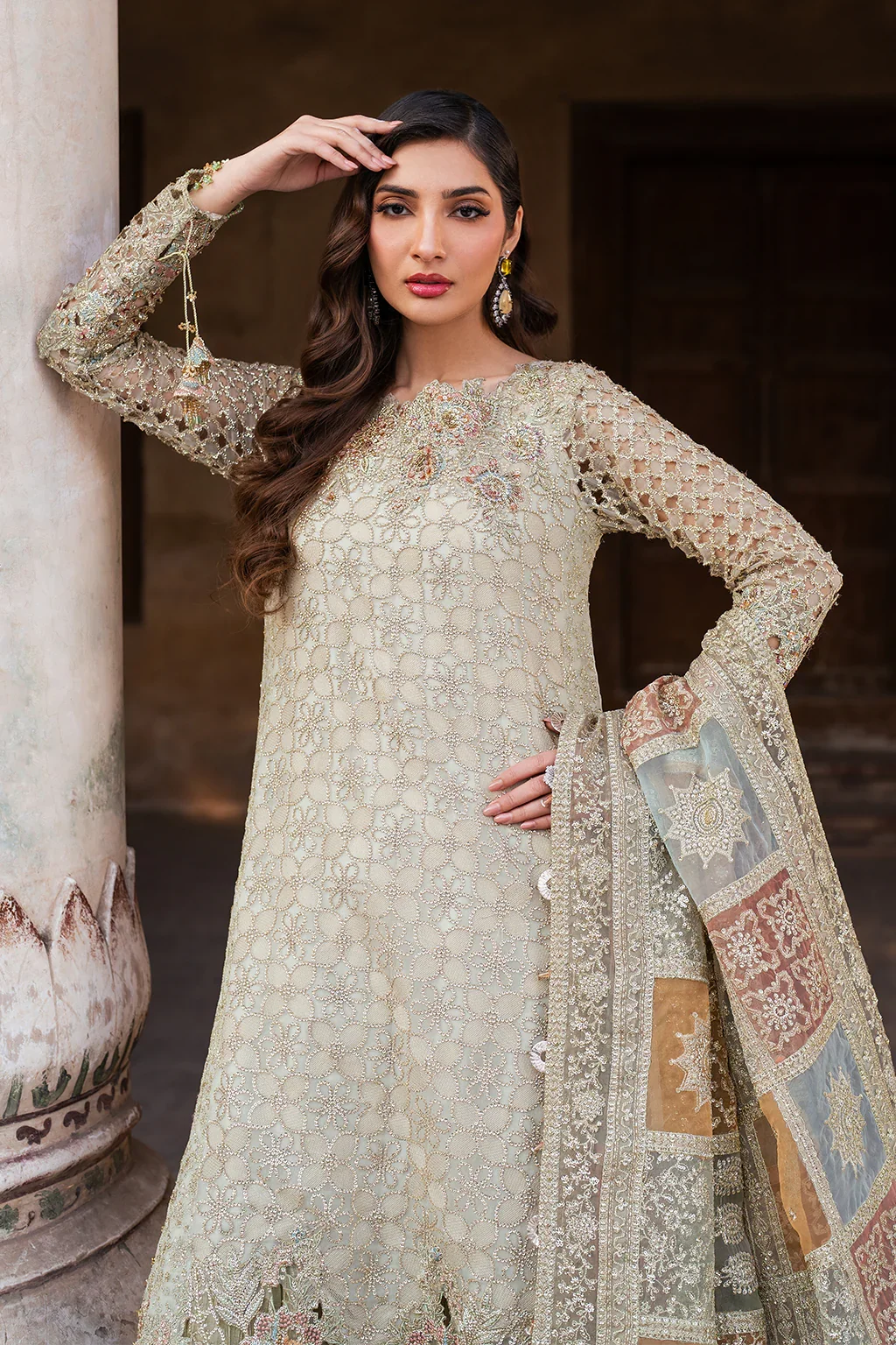 Iznik | Luxury Chiffon | ILC-02 Embroidered Chiffon