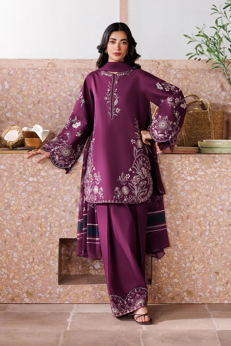 Iznik | Sunscape Lawn '26 | UE-703 Embroidered Lawn
