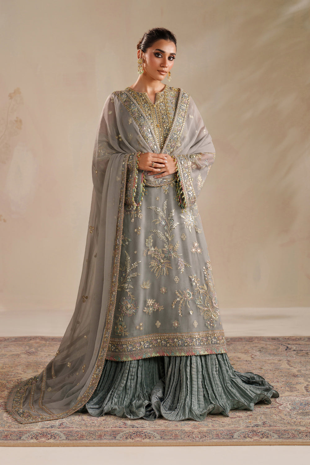 Baroque | Formals Collection | EMBROIDERED CHIFFON UF-4364