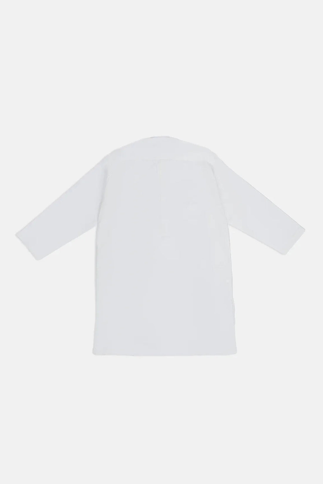 Off White Cotton Kurta Trouser - Kids