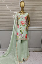 Beautiful Printed sharara set with soft net dupatta