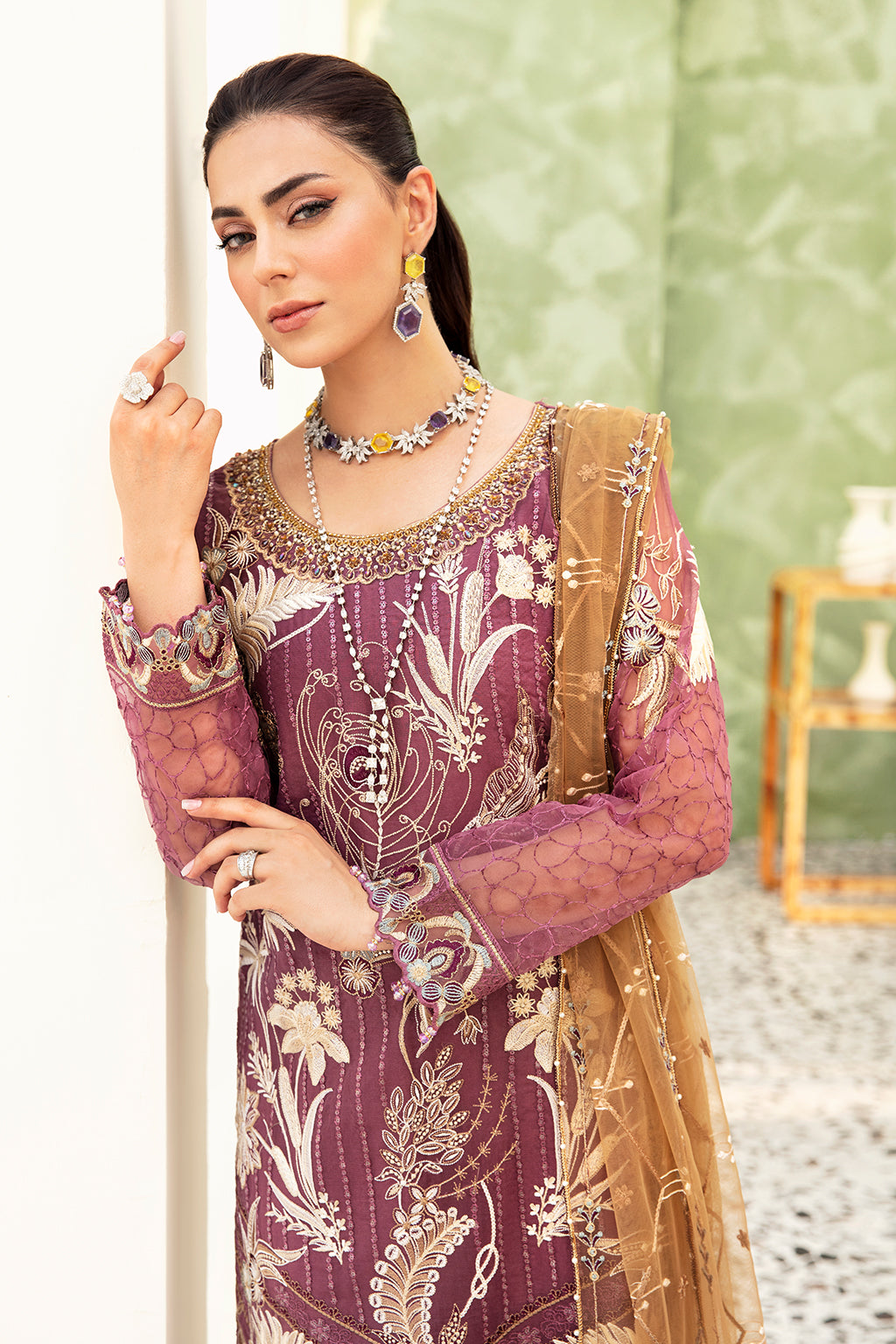 Ramsha | Minhal Organza Collection | M-910