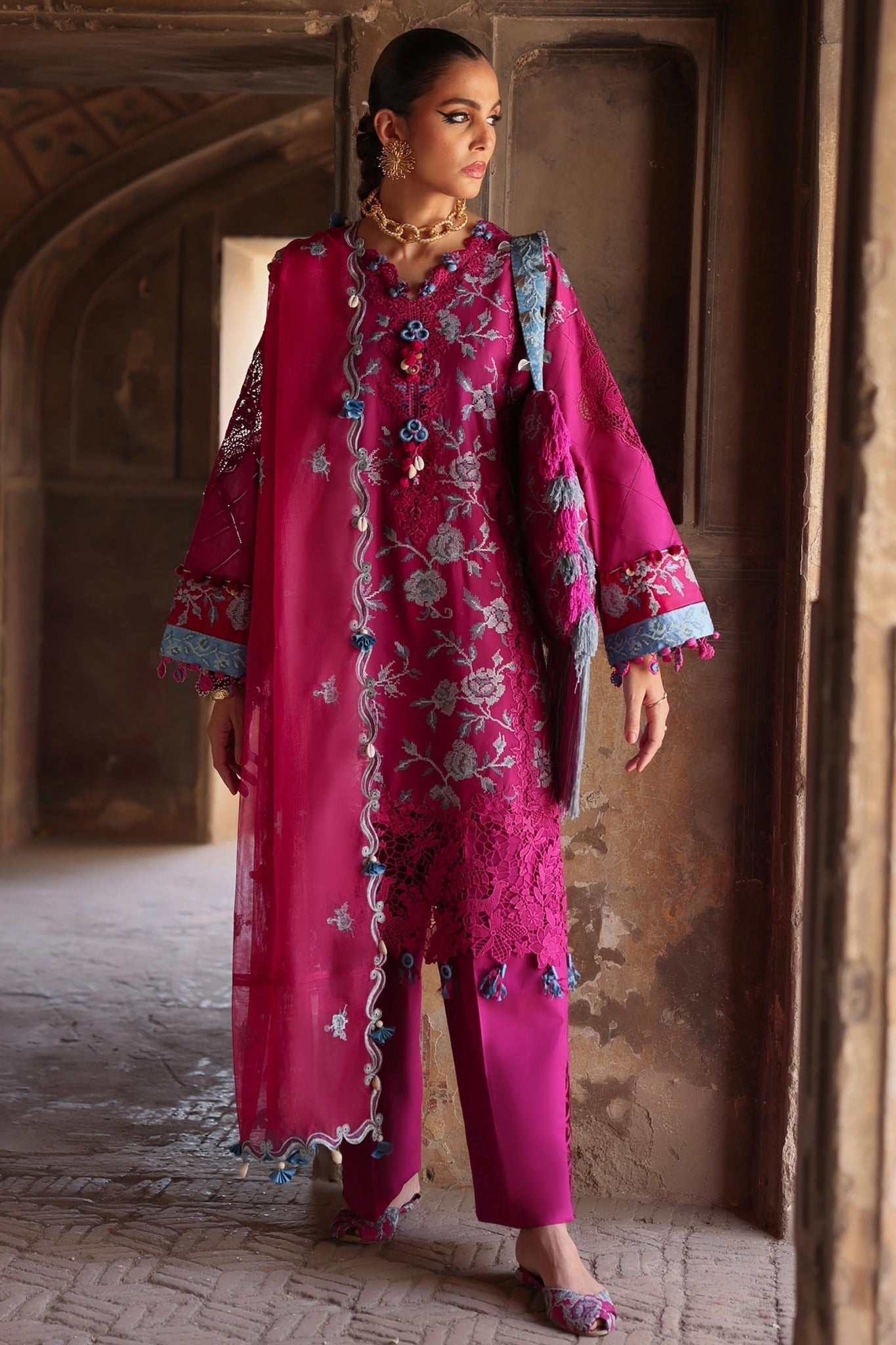 Elan | Luxury Lawn 25 | OPHELIA (EL25-10 B) -  Elan Ladies Clothes - Original Designer Dress - House of Maryam