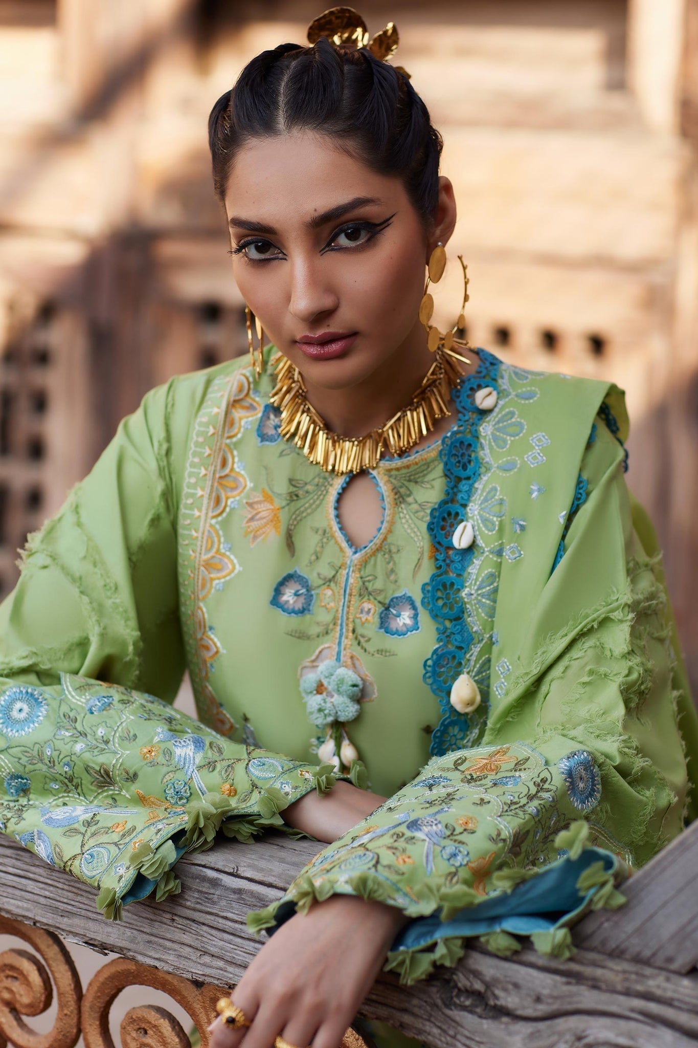 Elan | Luxury Lawn 25 | ISLA BLEU (EL25-11 B) -  Elan Ladies Clothes - Original Designer Dress - House of Maryam