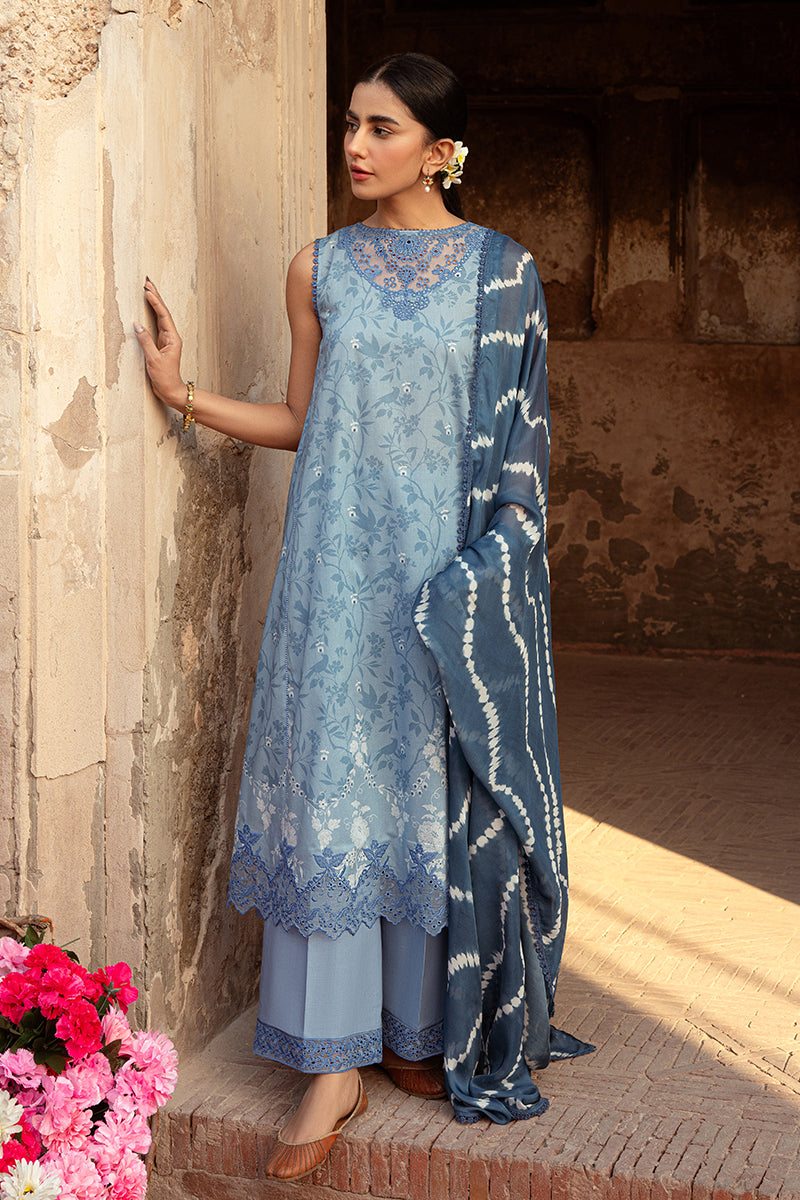 Cross Stitch | Premium Lawn 24 | BLUE SAND