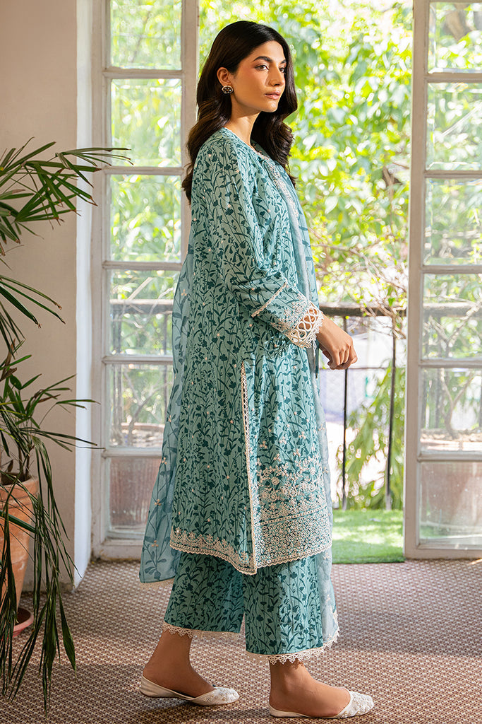 Cross Stitch | Mahiri Embroidered Lawn 24 | MINTY MEADOW