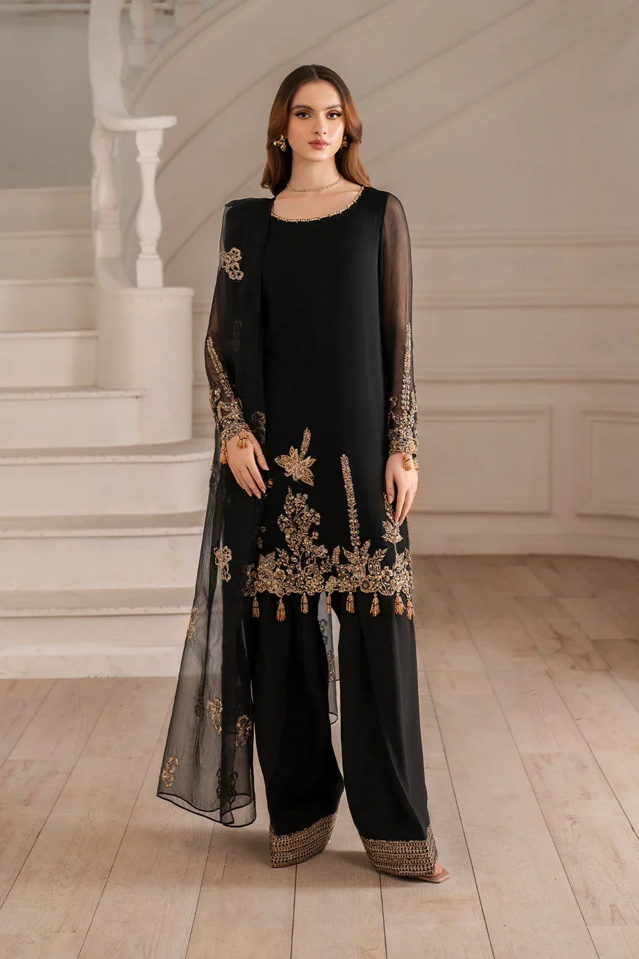 Iznik | Luxury Formals | UE-417 Embroidered Chiffon