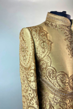 Gold Sherwani with Embroidery
