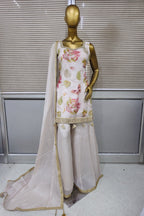 Beautiful Printed sharara set with soft net dupatta