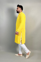 CHICKEN KARI KURTA IN YELLOW
