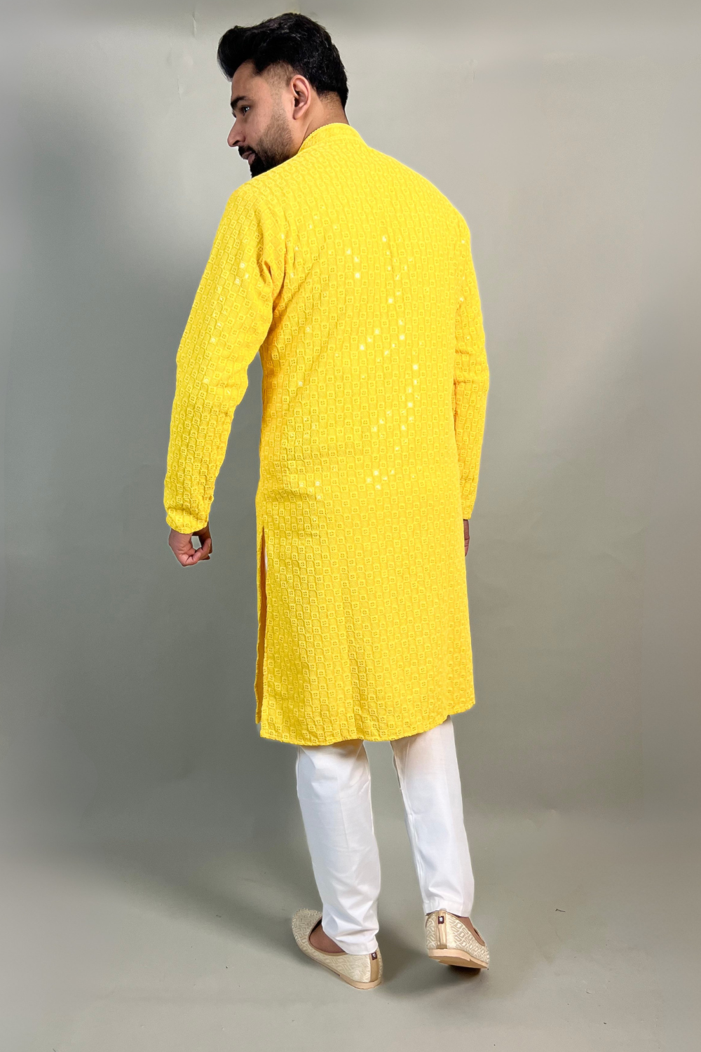 CHICKEN KARI KURTA IN YELLOW