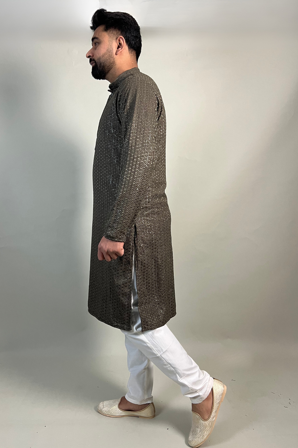 CHARCOAL CHICKEN KARI KURTA Secondary image