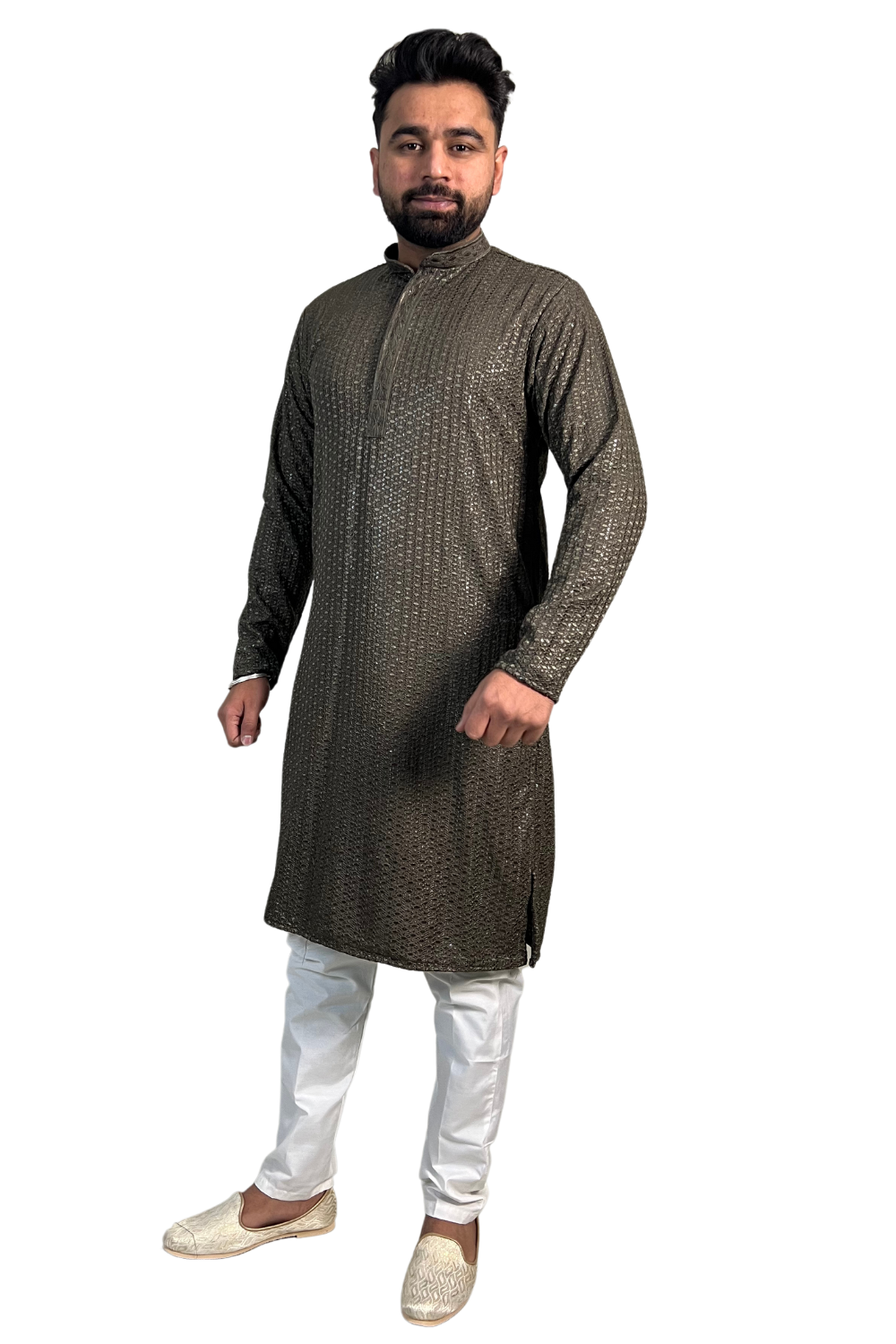 CHARCOAL CHICKEN KARI KURTA Main image