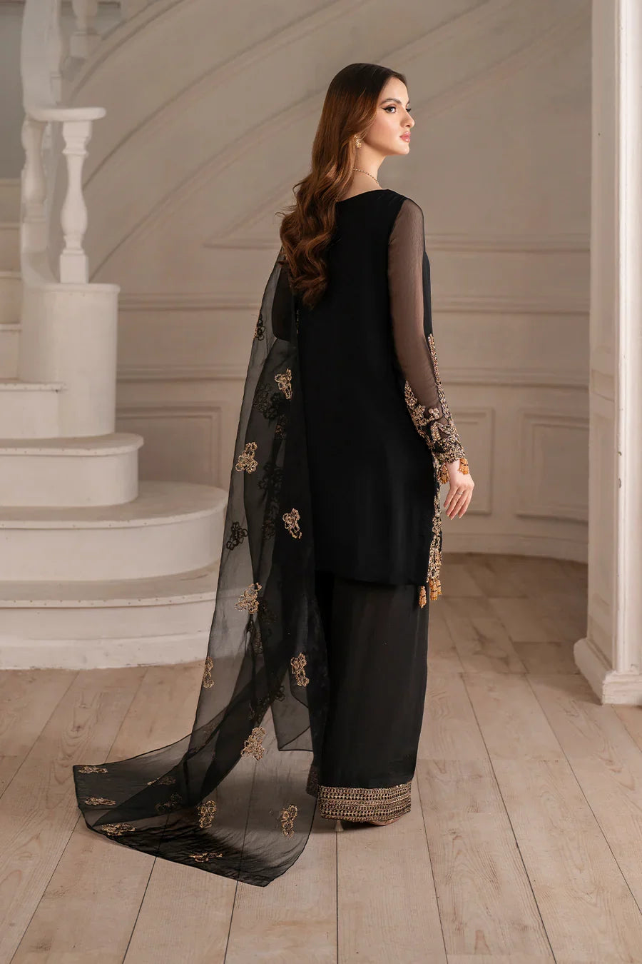 Iznik | Luxury Formals | UE-417 Embroidered Chiffon