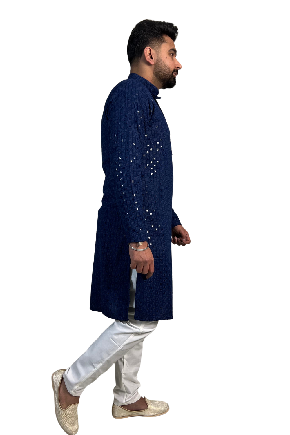 NAVY BLUE CHICKEN KARI KURTA PAJAMA