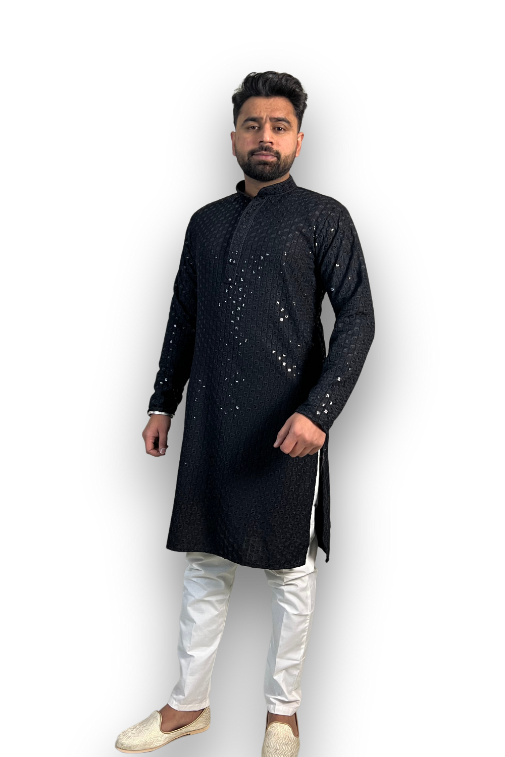 BLACK BOLLYWOOD CHICKEN KARI KURTA Main image
