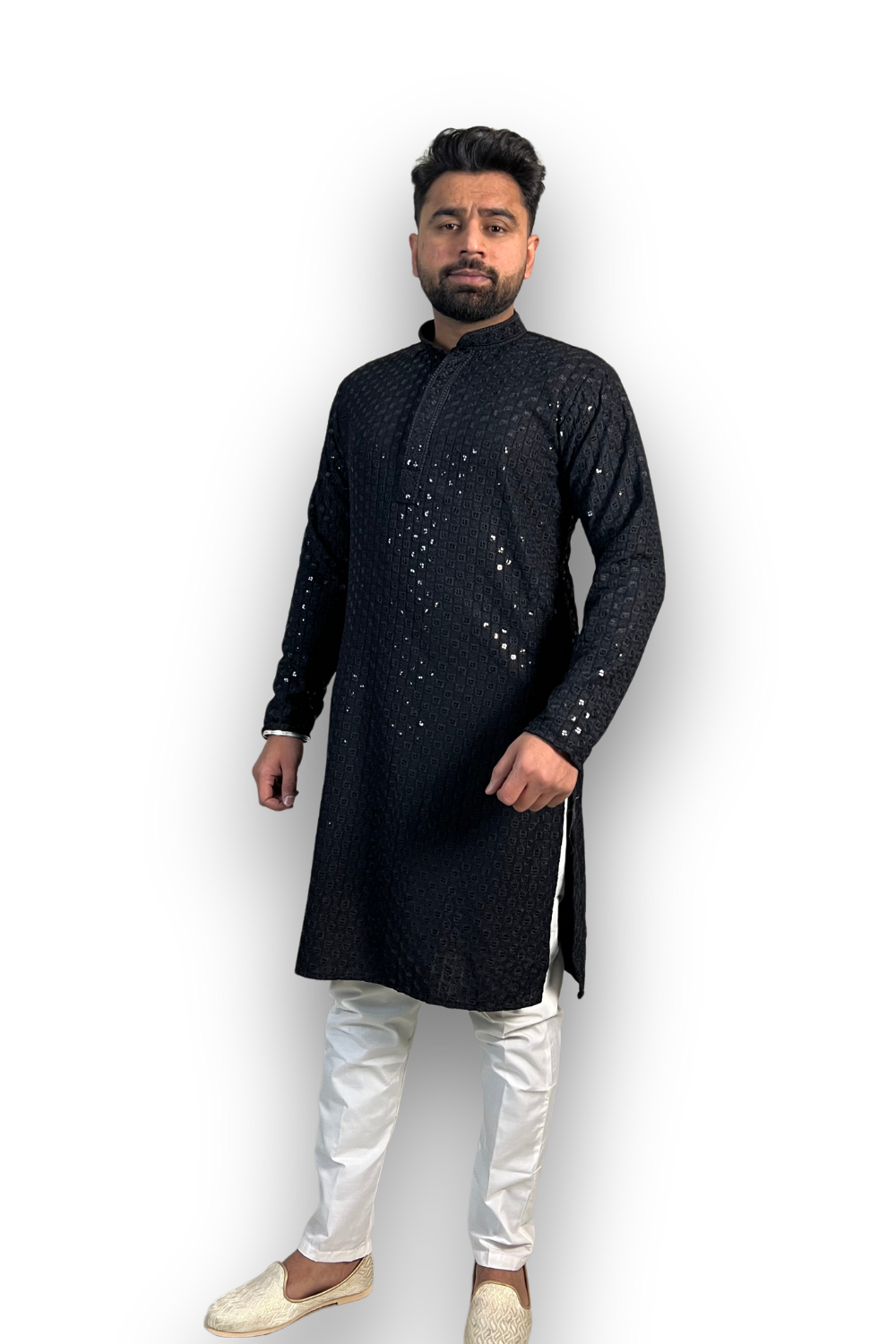 BLACK BOLLYWOOD CHICKEN KARI KURTA