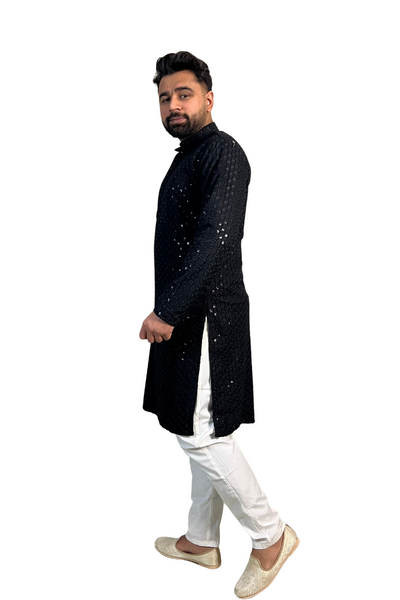 BLACK BOLLYWOOD CHICKEN KARI KURTA