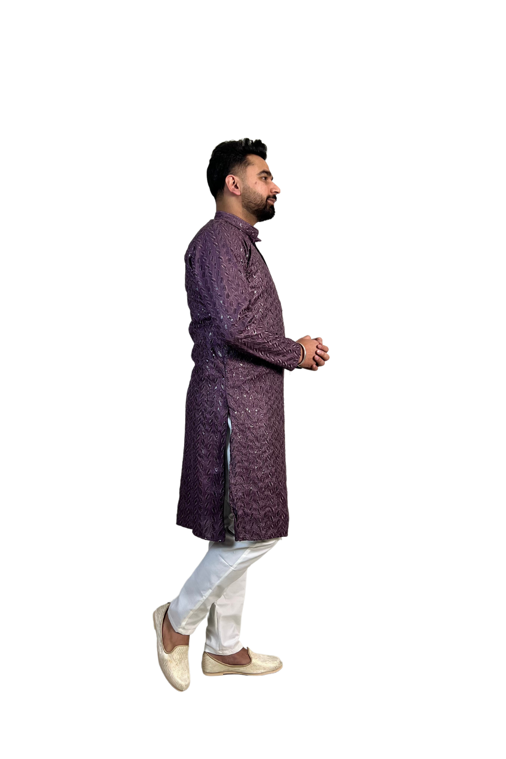 CHICKEN KARI KURTA IN PURPLE