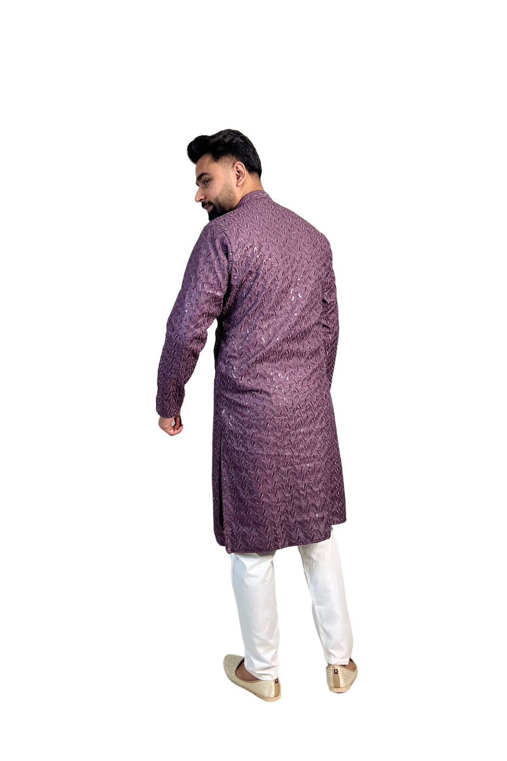 CHICKEN KARI KURTA IN PURPLE Secondary image