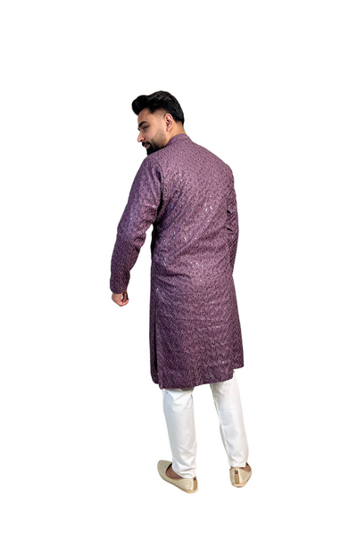 CHICKEN KARI KURTA IN PURPLE