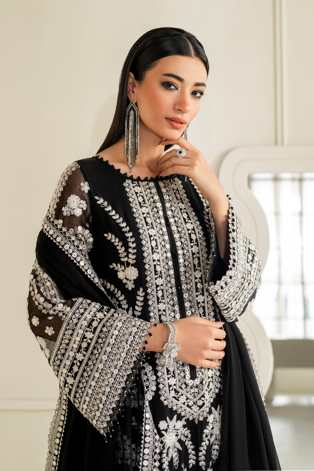 Baroque | Formals Collection | EMBROIDERED CHIFFON UF-4158