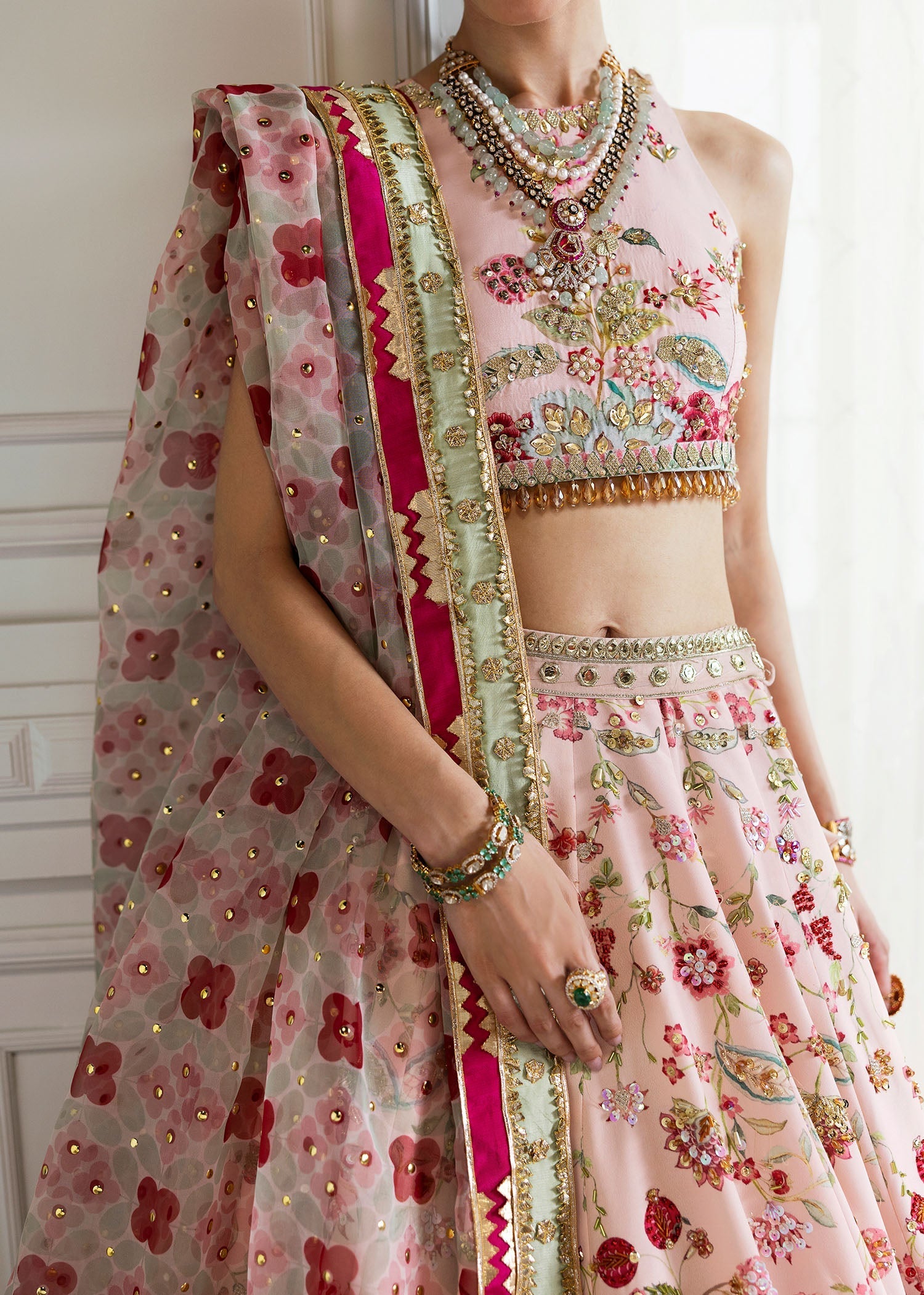 Crimson | A Beautiful Chaos Wedding Collection | Chinoiserie Lehnga