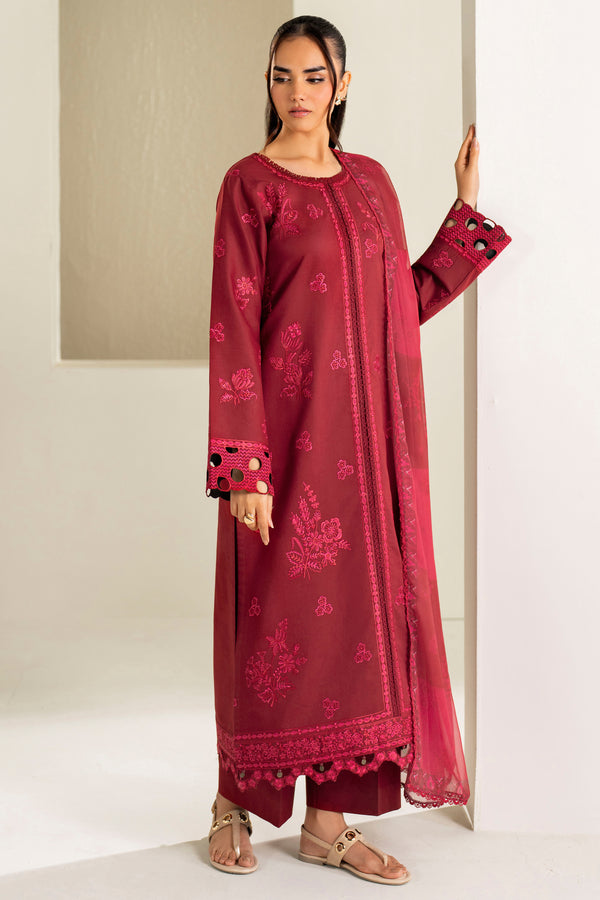 Farasha | Summer Weaves Embroidered Lawn | Desert Rose